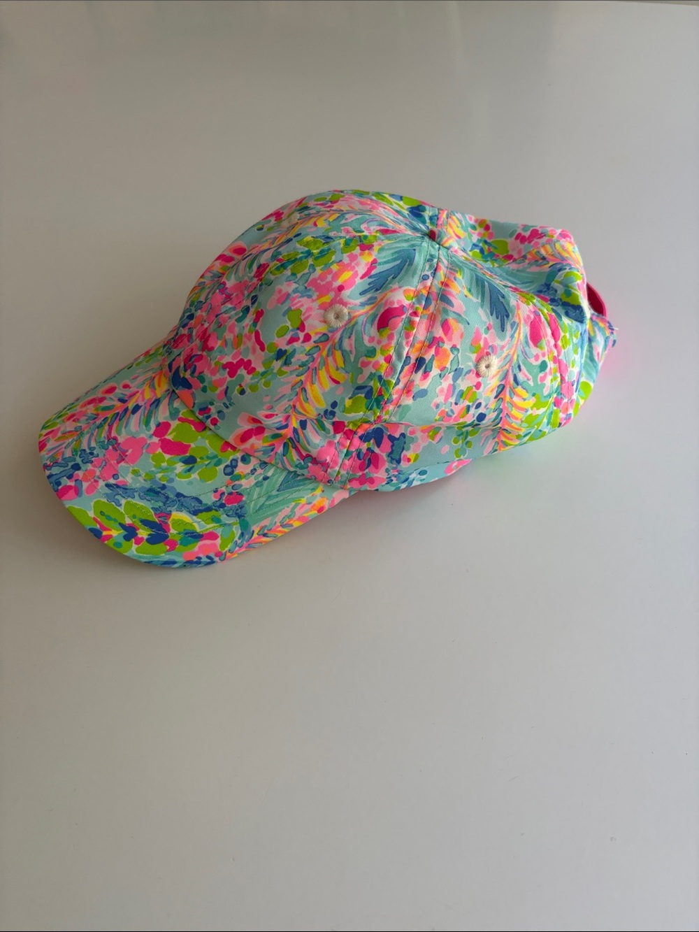 Lilly Pulitzer Multicolor Floral Print Baseball Cap - Pink, Blue, Green